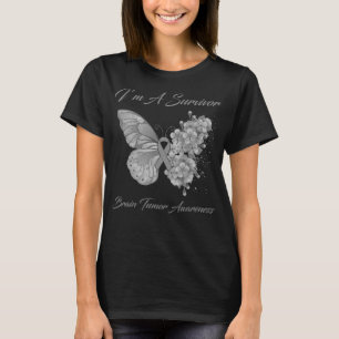 Butterfly I’m A Survivor Brain Tumour Awareness T-Shirt