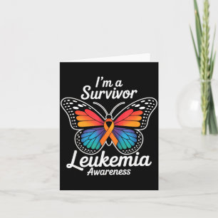 Butterfly i’m a survivor leukaemia awareness orang card