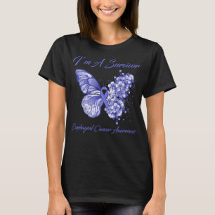 Butterfly I’m A Survivor Oesophageal Cancer T-Shirt