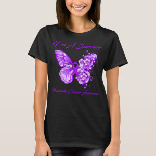 Butterfly I’m A Survivor Pancreatic Cancer  T-Shirt