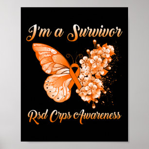 Butterfly I’m A Survivor Rsd Crps Awareness  Poster