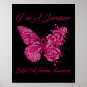 Butterfly I’m A Survivor Sickle Cell Anaemia Aware Poster