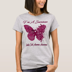 Butterfly I’m A Survivor Sickle Cell Anaemia T-Shirt
