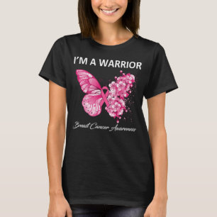 Butterfly I’m A Warrior Breast Cancer Awareness T-Shirt