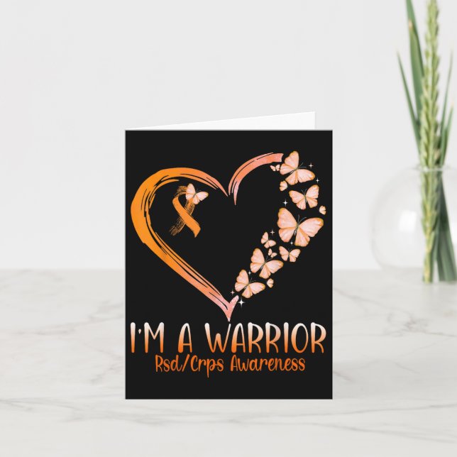 Butterfly I’m A Warrior Rsd Crps Awareness  Card (Front)
