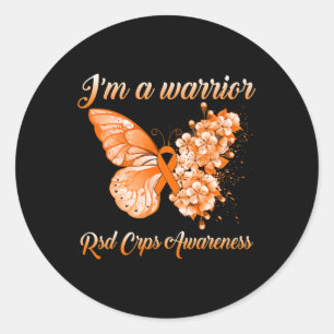 Butterfly I’m A Warrior RSD CRPS Awareness  Classic Round Sticker