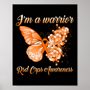 Butterfly I’m A Warrior RSD CRPS Awareness  Poster