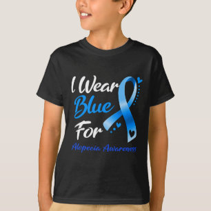 Butterfly I Wear Blue For Alopecia Awareness 2 T-Shirt