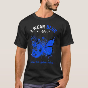 Butterfly I Wear Blue For Guillain Barre Syndrome T-Shirt