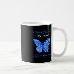 Butterfly I Wear Blue For My Aunt Alopecia Awarene Coffee Mug