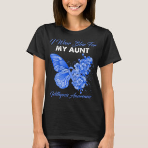 Butterfly I Wear Blue For My Aunt Ichthyosis  T-Shirt