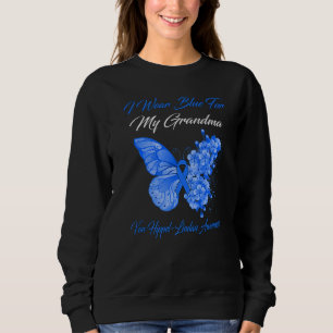 Butterfly I Wear Blue For My Grandma Von Hippel Li Sweatshirt