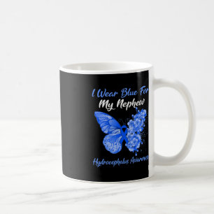 Butterfly I Wear Blue For My Nephew Hydrocephalus Coffee Mug