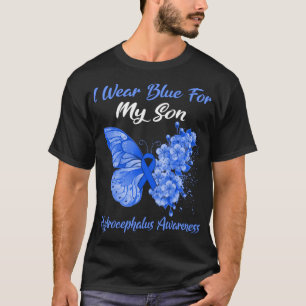 Butterfly I Wear Blue For My Sister Hydrocephalus  T-Shirt