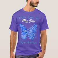 Butterfly I Wear Blue For My Son Ichthyosis Awaren