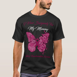 Butterfly I Wear Burgundy For My Mommy Hereditary  T-Shirt
