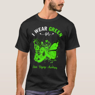 Butterfly I Wear Green For Celiac Disease Awarenes T-Shirt
