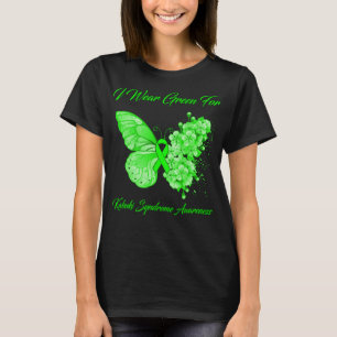 Butterfly I Wear Green For Kabuki Syndrome  T-Shirt
