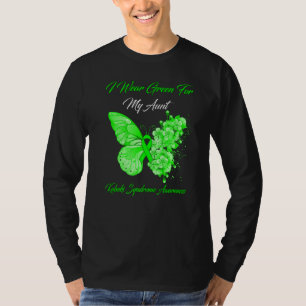 Butterfly I Wear Green For My Aunt Kabuki Syndrome T-Shirt