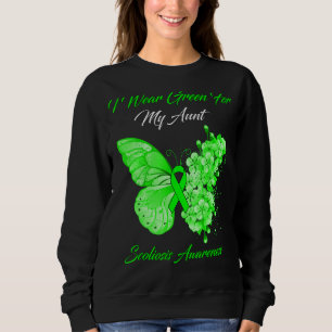 Butterfly I Wear Green For My Aunt Scoliosis Aware Sweatshirt
