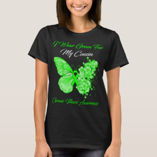 Butterfly I Wear Green For My Cousin Chronic  T-Shirt