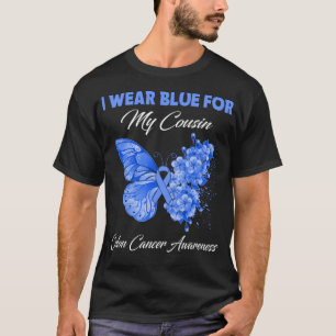 Butterfly I Wear Green For My Cousin Colon Cancer T-Shirt