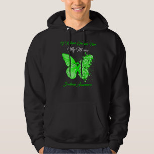 Butterfly I Wear Green For My Mama Scoliosis Aware Hoodie