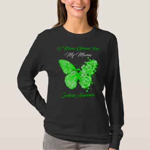 Butterfly I Wear Green For My Mama Scoliosis Aware T-Shirt