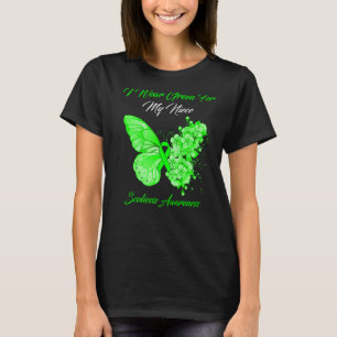 Butterfly I Wear Green For My Niece Scoliosis Awar T-Shirt
