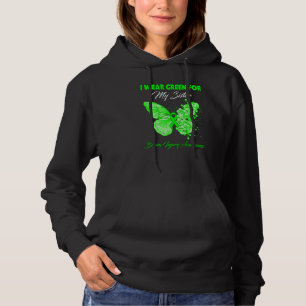 Butterfly I Wear Green For My Sister Brain Injury Hoodie