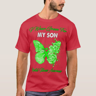 Butterfly I Wear Green For My Son Mental Illness A T-Shirt