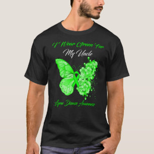 Butterfly I Wear Green For My Uncle Lyme Disease A T-Shirt