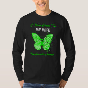 Butterfly I Wear Green For My Wife Neurofibromatos T-Shirt