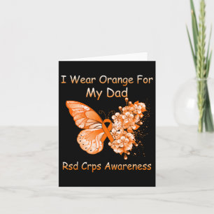 Butterfly I Wear Orange For My Dad Rsd Crps Awaren Card