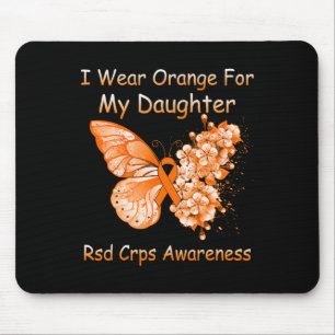 Butterfly I Wear Orange For My Daughter RSD CRPS A Mouse Pad