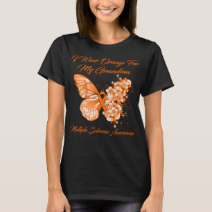 Butterfly I Wear Orange For My Grandma Multiple  T-Shirt