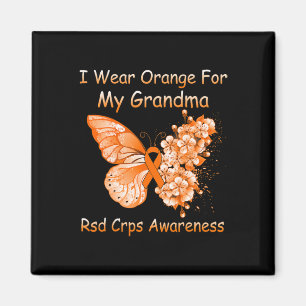 Butterfly I Wear Orange For My Grandma RSD CRPS Aw Magnet