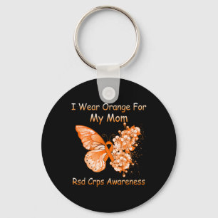Butterfly I Wear Orange For My Mum Rsd Crps Awaren Key Ring