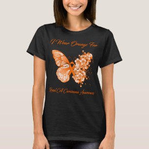 Butterfly I Wear Orange For Renal Cell Carcinoma T-Shirt