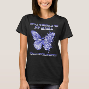 Butterfly I Wear Periwinkle For My Mama Stomach Ca T-Shirt