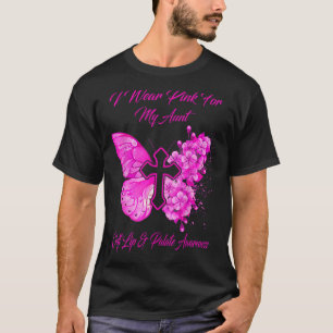 Butterfly I Wear Pink For Aunt Cleft Lip & Palate T-Shirt