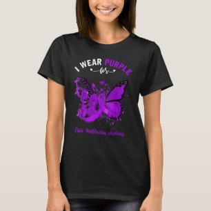 Butterfly I Wear Purple For Chiari Malformation Aw T-Shirt