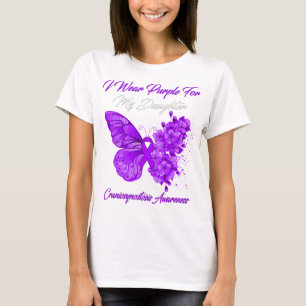 Butterfly I Wear Purple For Craniosynostosis T-Shirt