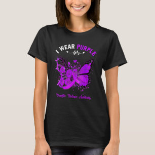 Butterfly I Wear Purple For Domestic Violence Awar T-Shirt