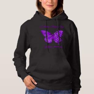 Butterfly I Wear Purple For Epilepsy Awareness Pre Hoodie