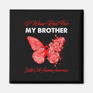 Butterfly I Wear Red For My Brother Sickle Cell An Magnet
