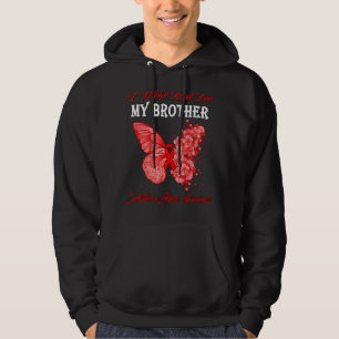 Butterfly I Wear Red For My Brother Substance Abus Hoodie