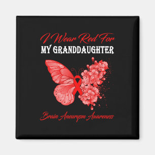 Butterfly I Wear Red For My Granddaughter Brain An Magnet