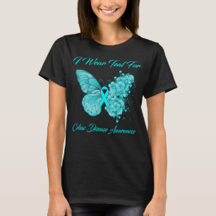Butterfly I Wear Teal For Celiac Disease Awareness T-Shirt