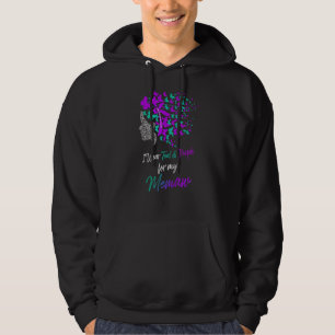 Butterfly I Wear Teal & Purple For Memaw Suicide P Hoodie